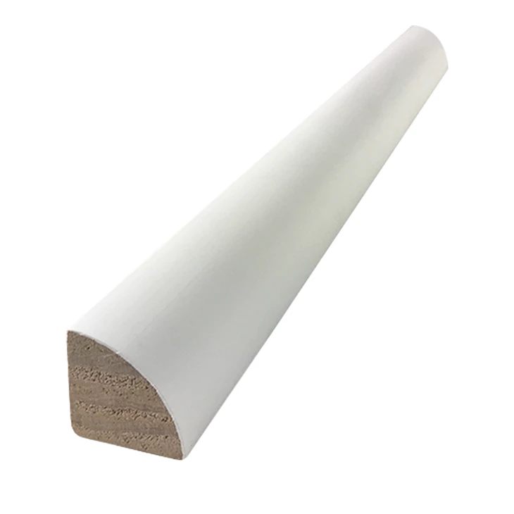 Favourable White Primed Wood Small Mouldings Shoe Or Quarter Round For Baseboard