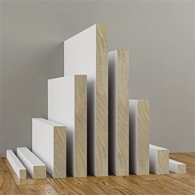 Kustannustehokas valkoinen päällystetty MDF-koristelista ja hyvä laatu