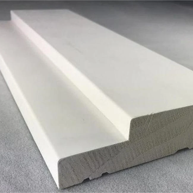 Waterproof White Gesso Coated Wood Door Frames For Doors