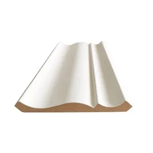 Koristeellinen MDF valkoinen pohjamaalattu puukruunulista