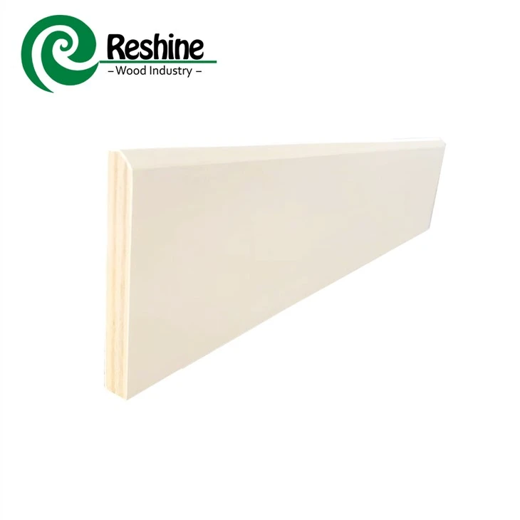 Valkoinen pohjamaalattu MDF LVL Molding Skriting