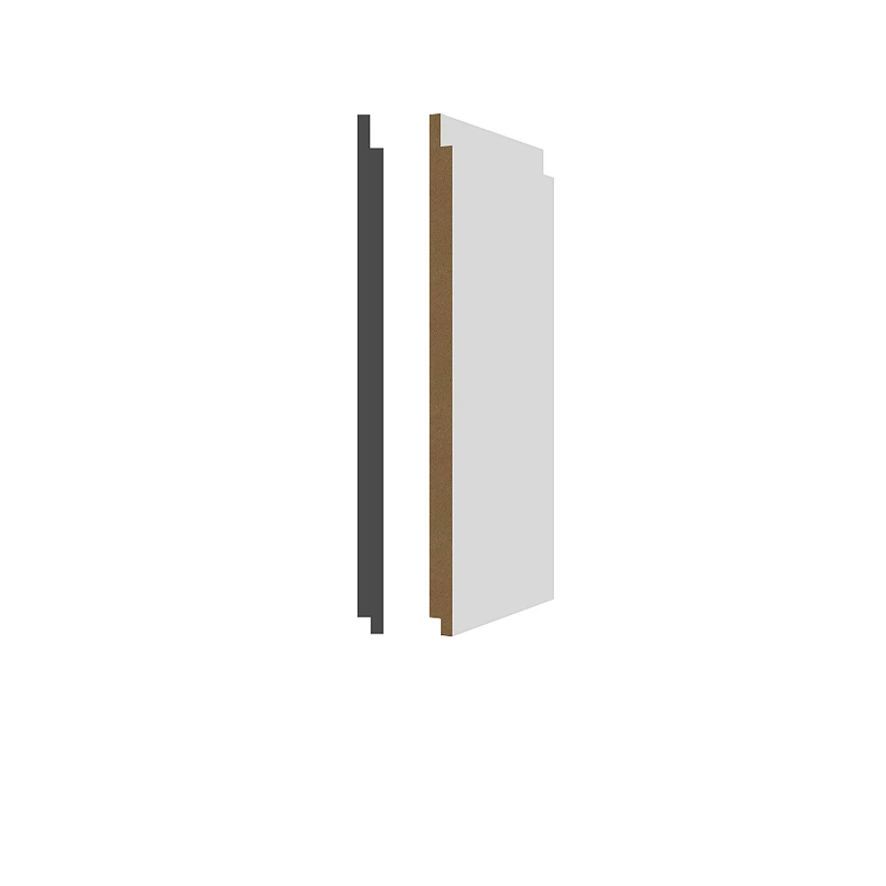 Valkoinen pohjamaalattu MDF Shiplap Wainscot